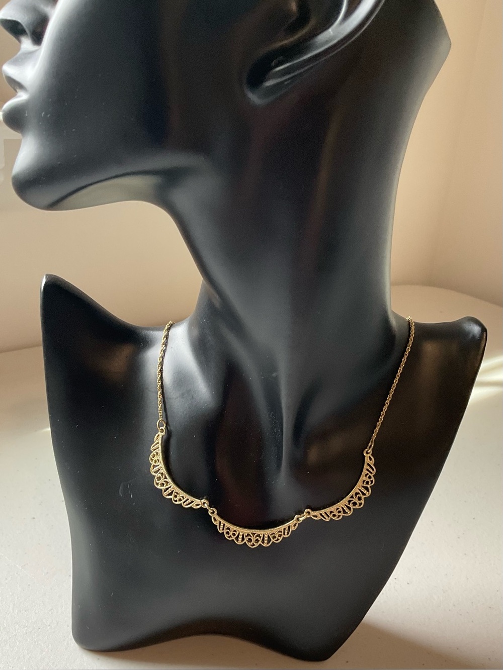 Downton Abbey Scalloped Filigree Necklace